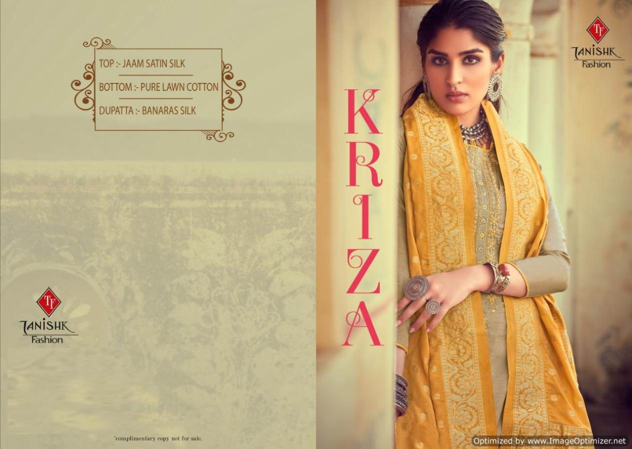 Tanishk Presents Kriza Collection Of Embroidered Jam Satin Silk Salwar Suit