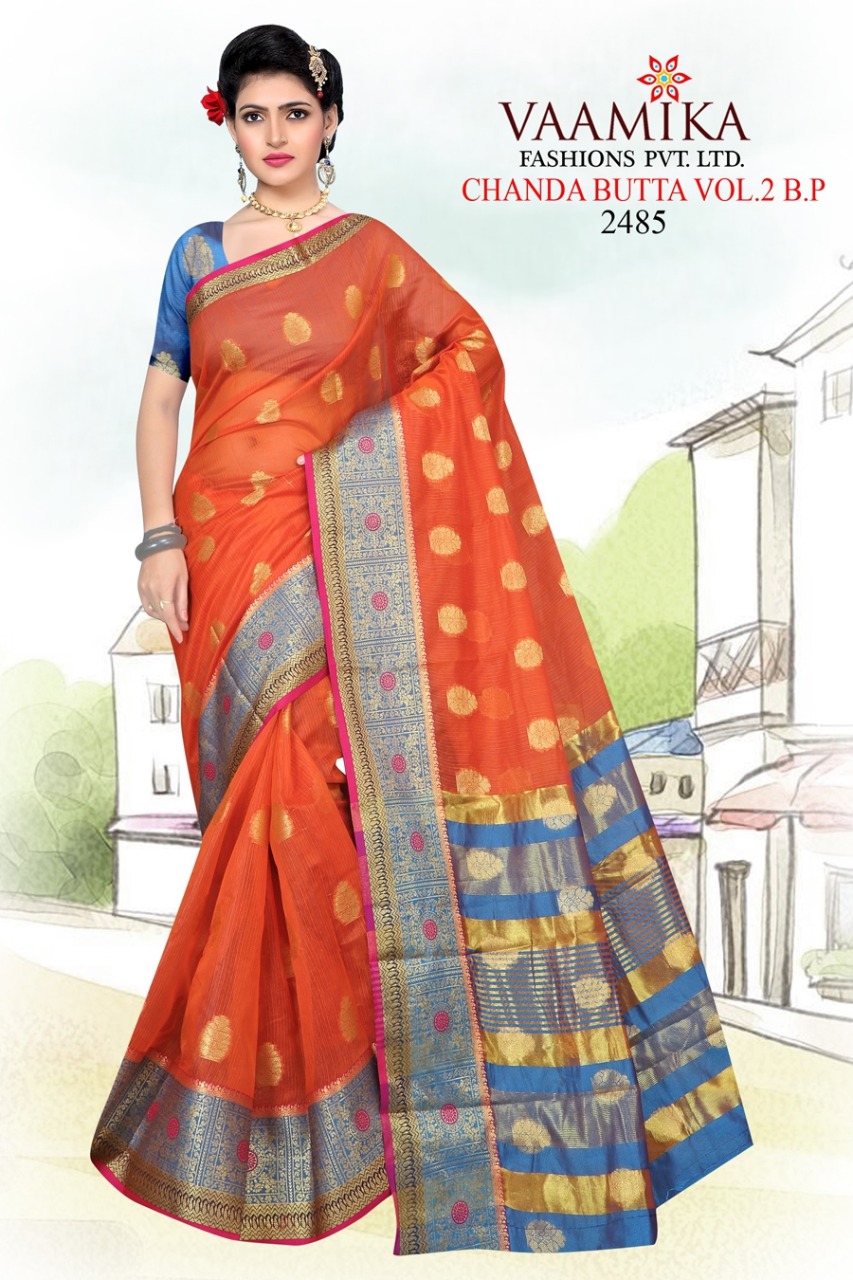 Vaamika Presents Chanda Butta 2 B.p Collection Of Jute Silk Festive Sarees