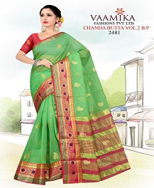 Vaamika Presents Chanda Butta 2 B.p Collection Of Jute Silk Festive Sarees