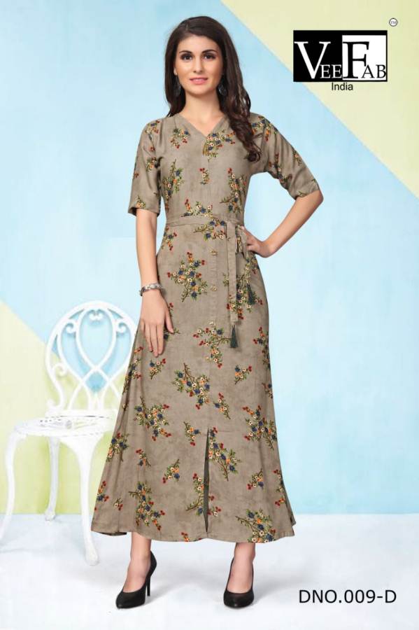 Bonie Srivali Fancy Rayon Long Kurti : Textilecatalog