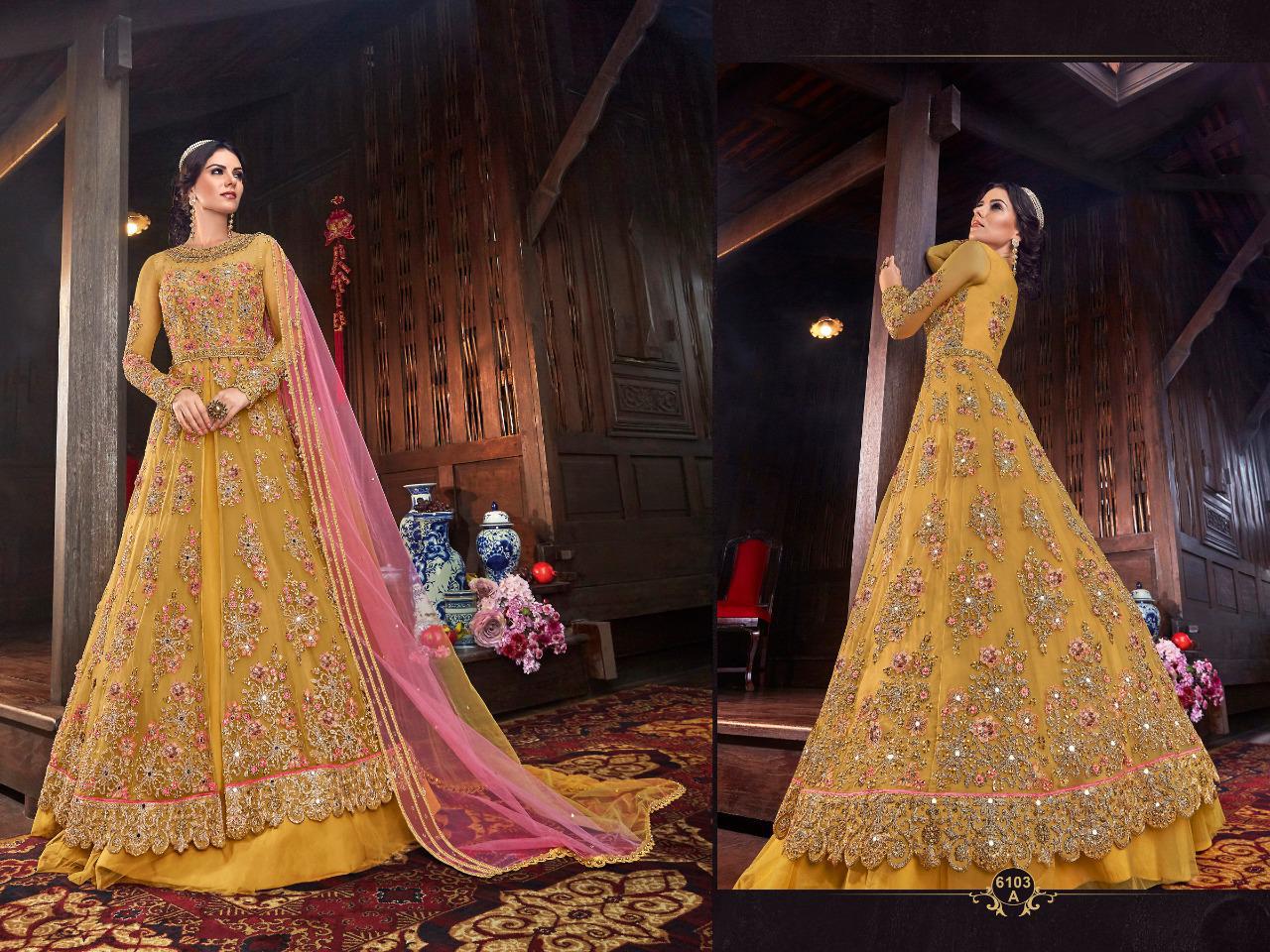 Violet Presents 6103 Colours Collection Of Butterfly Net Lehenga Suit