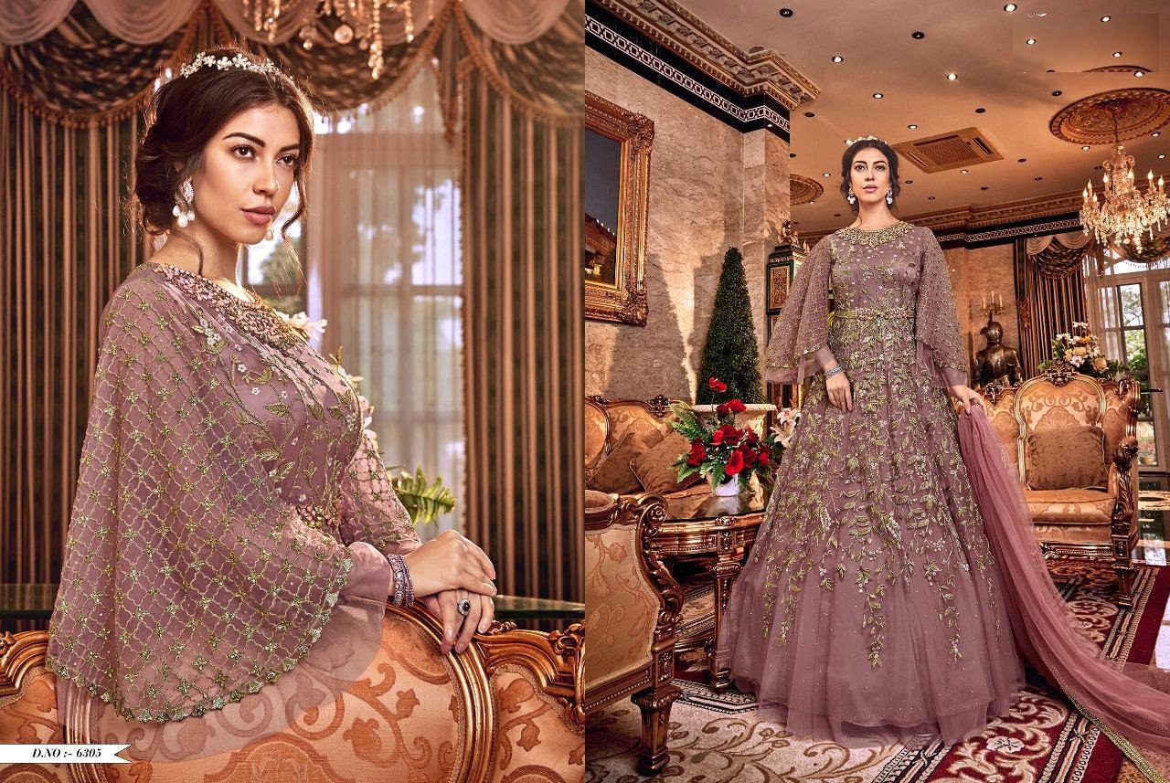 Violet Presents 6305 Colours Collection Of Net Wedding Wear Lehenga Suit