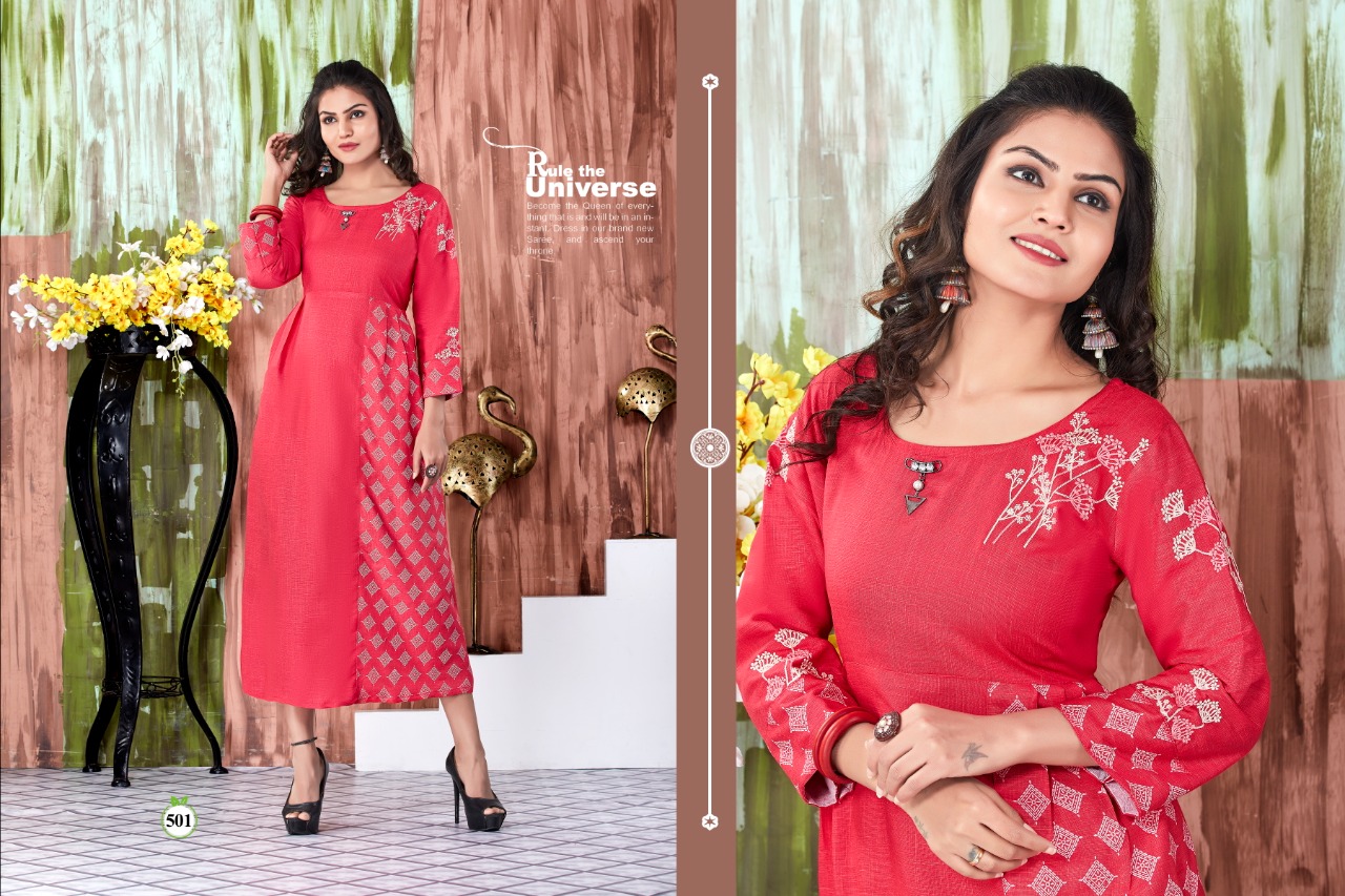 Fc Presents Lichi Anarkali Kurtis Catalogue