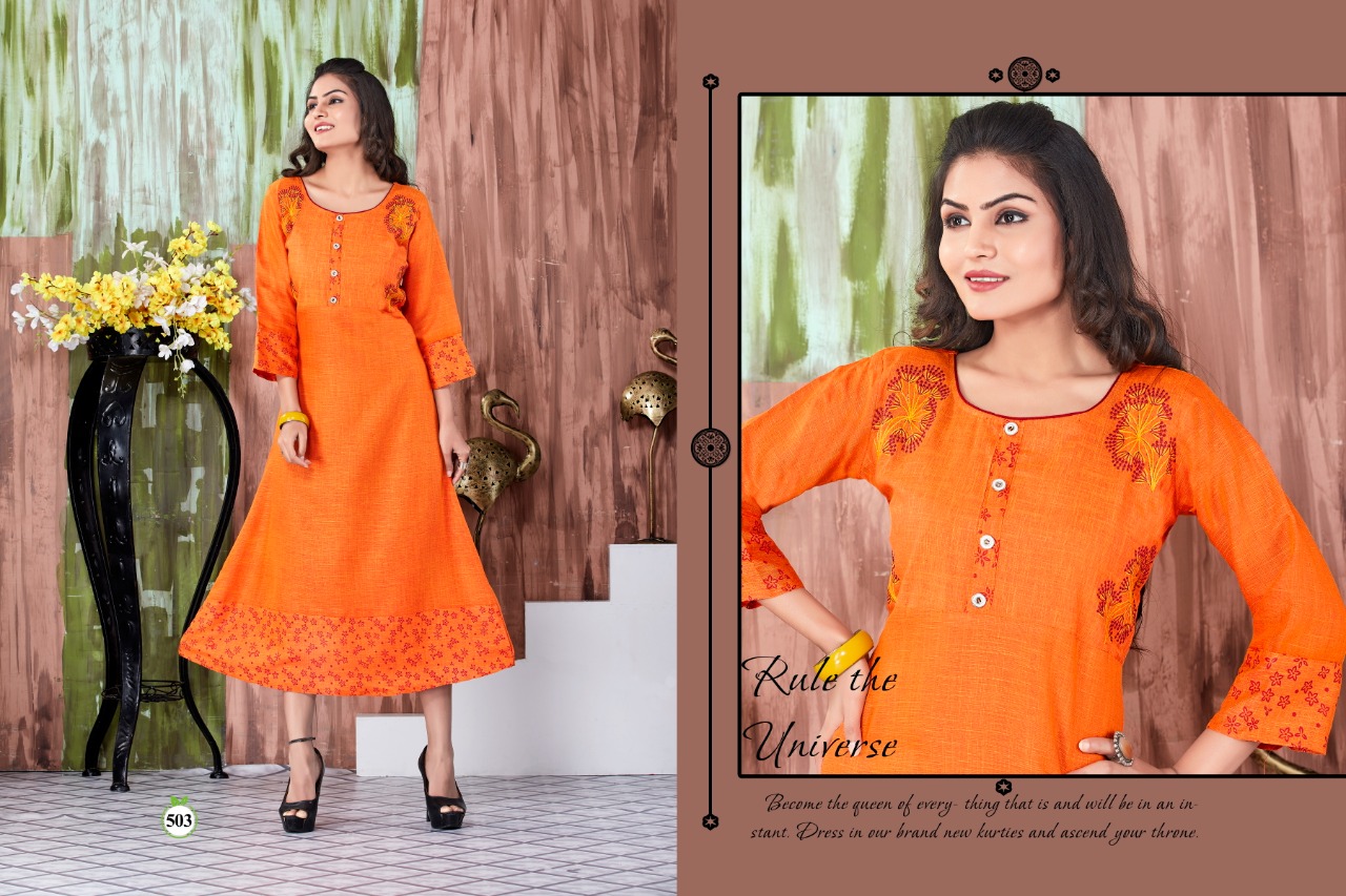 Fc Presents Lichi Anarkali Kurtis Catalogue