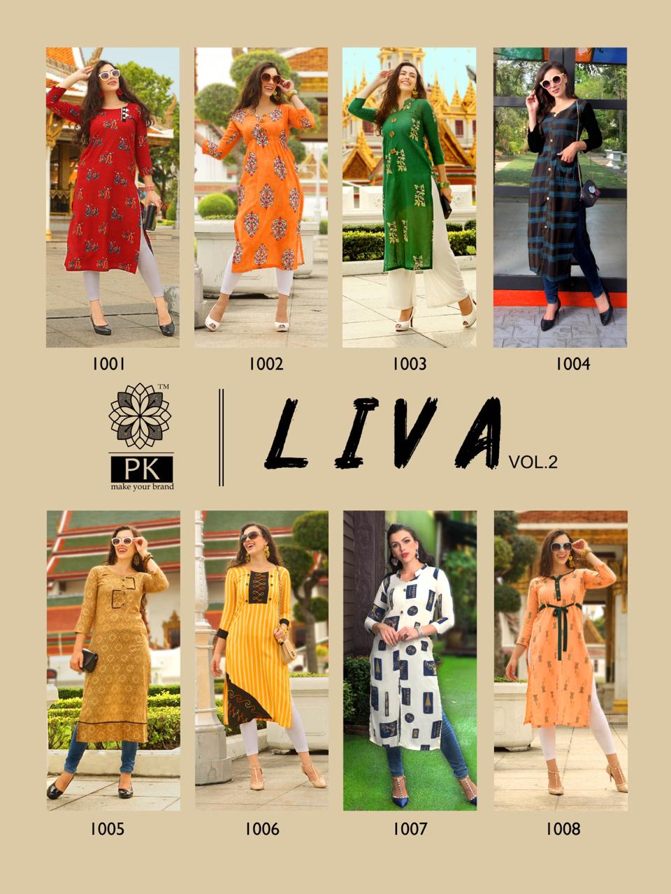 Pk Present Liva 2 Kurtis Catalogue
