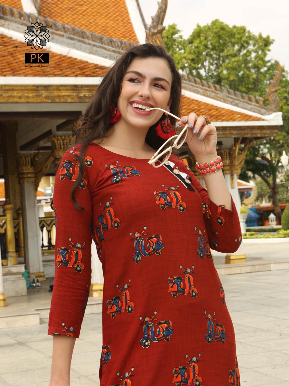 Liva Kiyara Latest Fancy Wear Rayon Lurex Designer Kurti Collection - The  Ethnic World