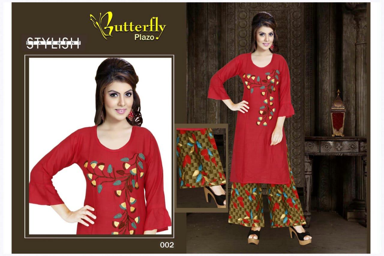 Buy Priyanka Gogawat Beautiful Heavy Reyon Diziner Kurti Plazo Set with  Lattkan (XL, YALLOW) at Amazon.in