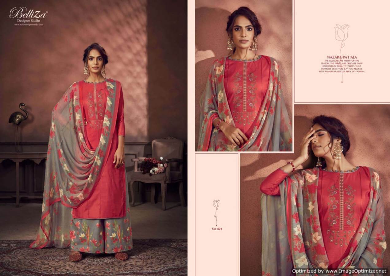 Belliza Presents Nazar E Patiyala 3 Collection Of Jam Cotton Kashmiri Embroidered Dress Materials