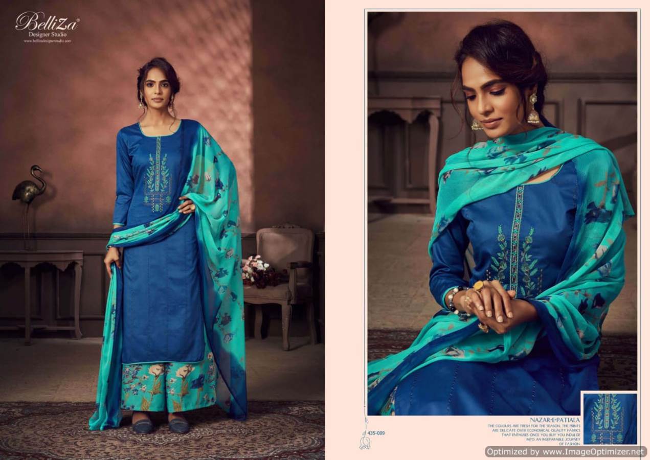 Belliza Presents Nazar E Patiyala 3 Collection Of Jam Cotton Kashmiri Embroidered Dress Materials