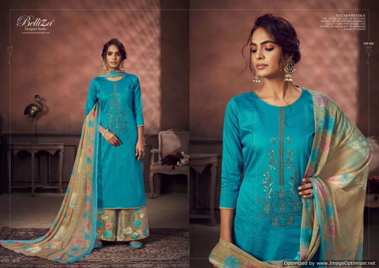 Belliza Presents Nazar E Patiyala 3 Collection Of Jam Cotton Kashmiri Embroidered Dress Materials