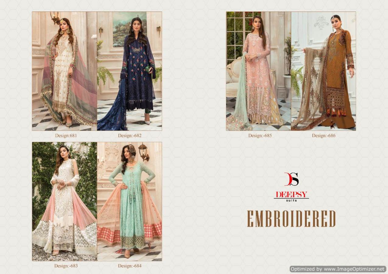 Deepsy Presents Embroidered Collection Of Heavy Georgette Woth Embroidery Pakistani Suits
