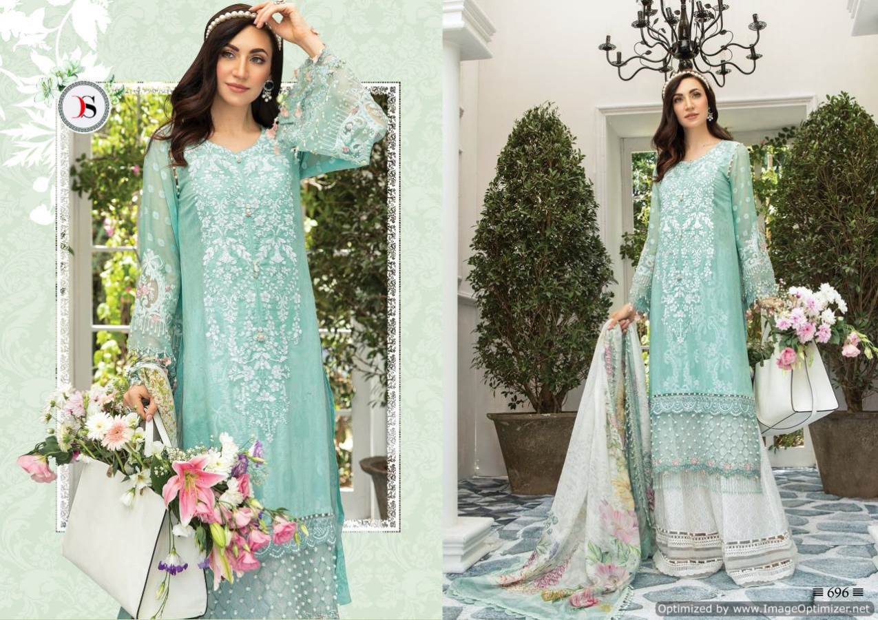 Deepsy Presents Maria B Lawn 3 Collection Of Pure Jam Cotton Print & Embroidered Pakistani Suits