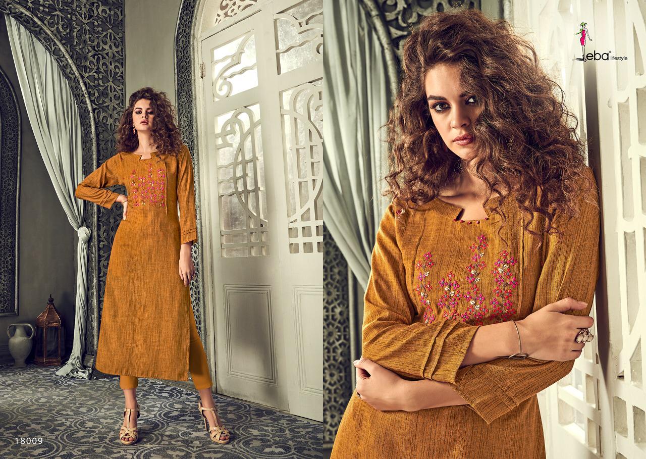 Eba Lifestyle Madhubala Georgette with fancy handwork Designer Wedding Wear  Gown Style Long Kurti collection at wholesale rate