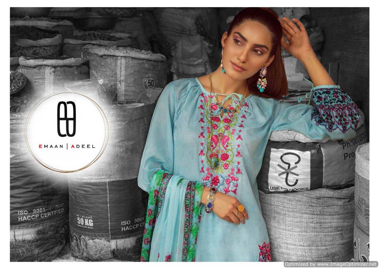 Fc Presents Emaan Adeel 1 Collection Of Printed Lawn Cotton Pakistani Suits