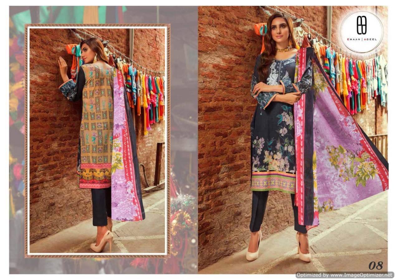 Fc Presents Emaan Adeel 1 Collection Of Printed Lawn Cotton Pakistani Suits