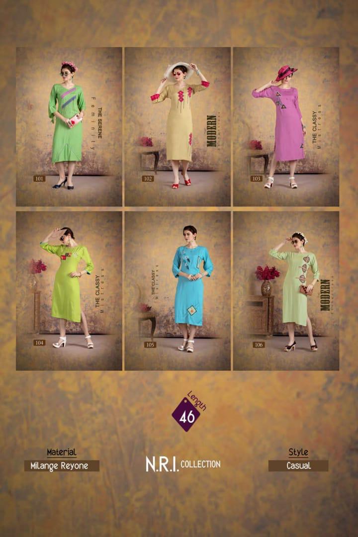 Ft Presents Myraa Collection Of Heavy Rayon Fancy Work Designer Kurtis