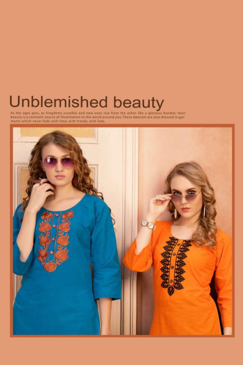 Ft Presents Sairaa Collection Of South Cotton Casual Wear Short Kurtis
