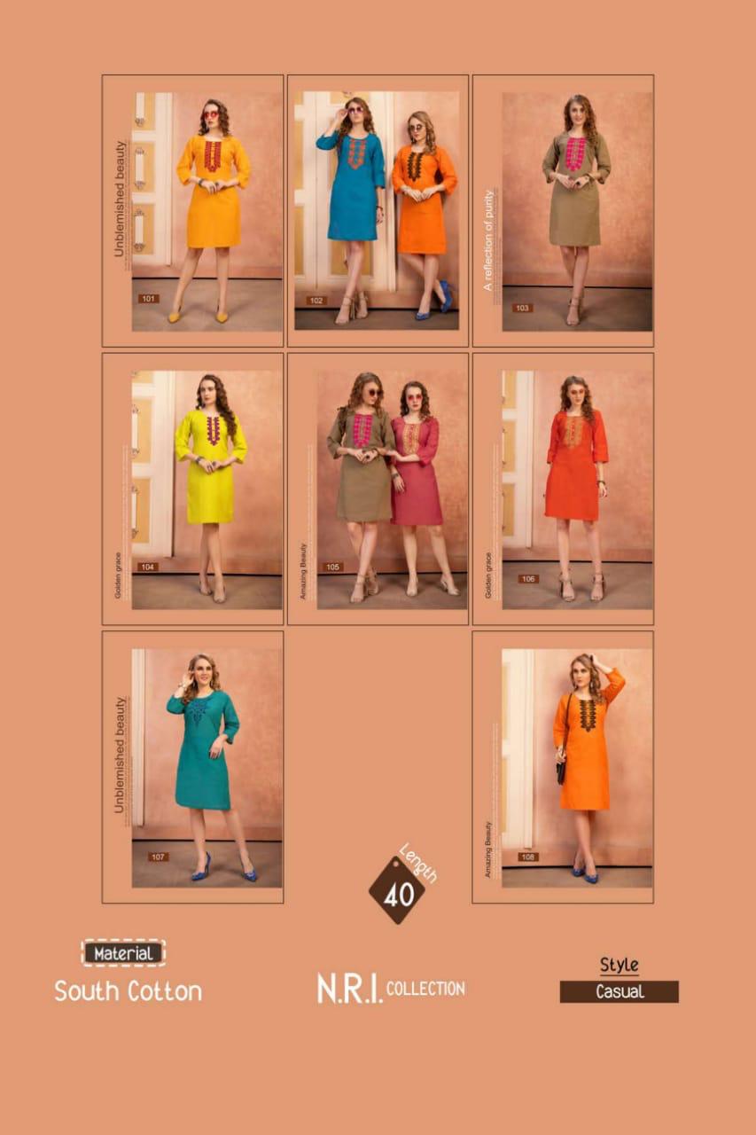 Ft Presents Sairaa Collection Of South Cotton Casual Wear Short Kurtis