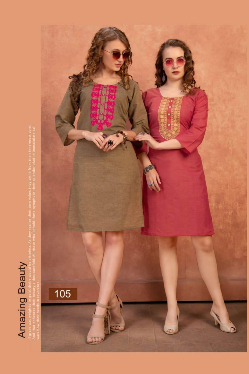 Ft Presents Sairaa Collection Of South Cotton Casual Wear Short Kurtis