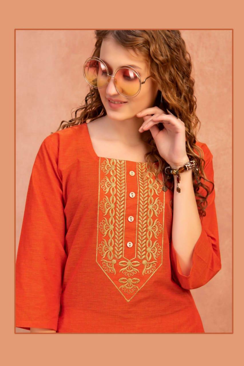 Ft Presents Sairaa Collection Of South Cotton Casual Wear Short Kurtis