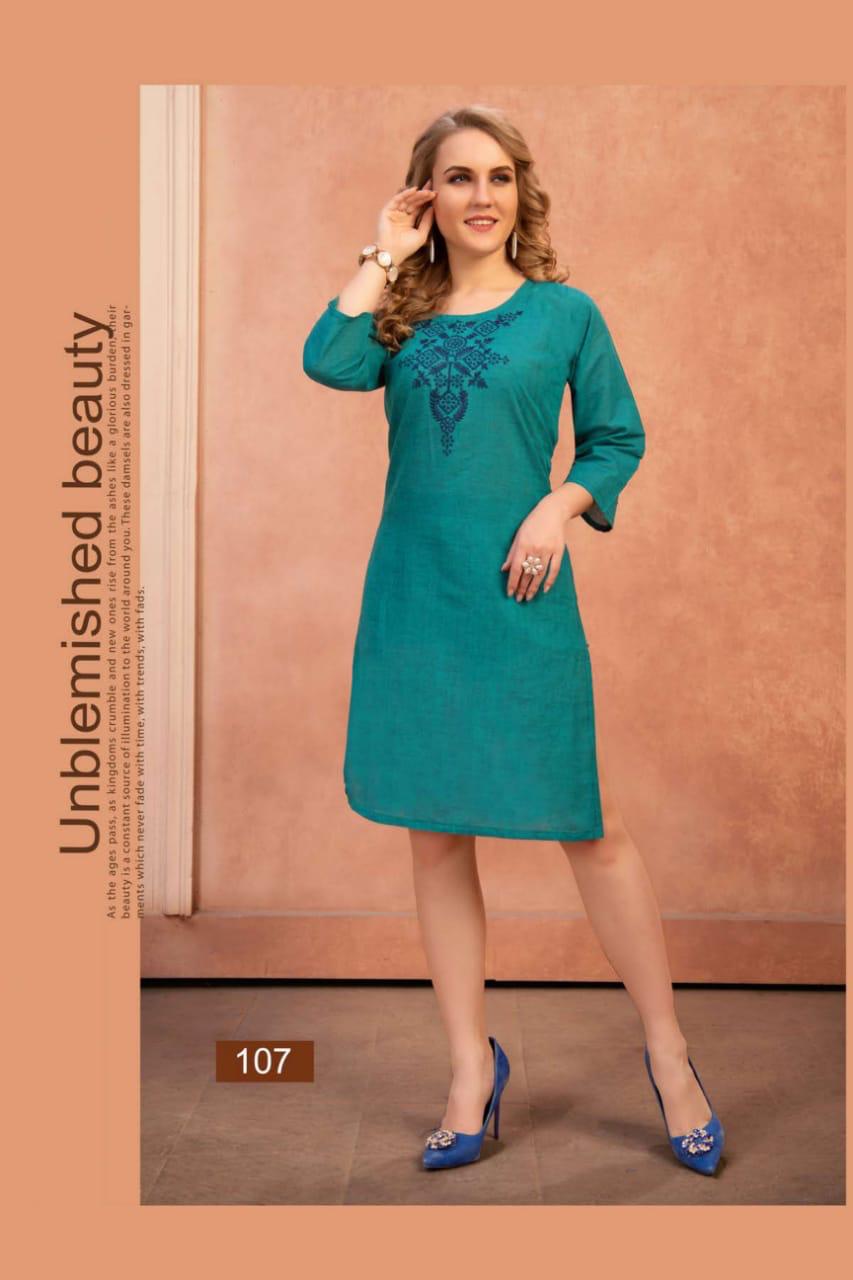 Ft Presents Sairaa Collection Of South Cotton Casual Wear Short Kurtis