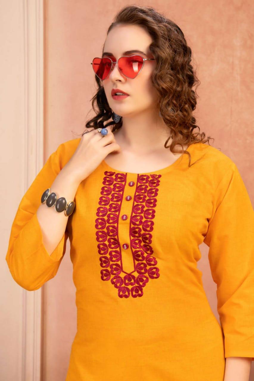 Ft Presents Sairaa Collection Of South Cotton Casual Wear Short Kurtis