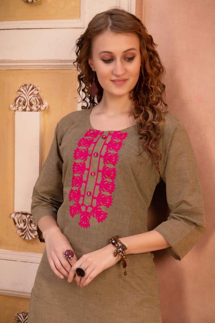 Ft Presents Sairaa Collection Of South Cotton Casual Wear Short Kurtis