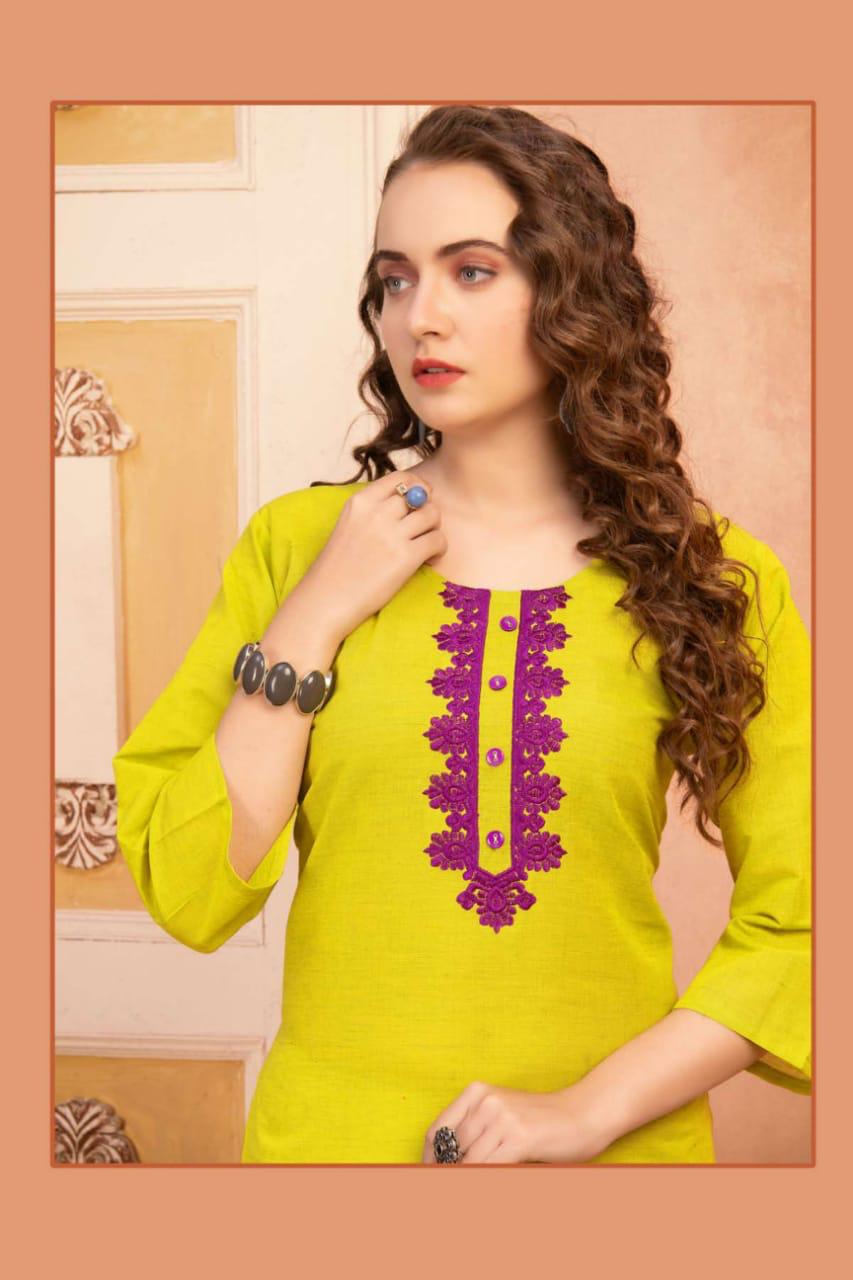 Ft Presents Sairaa Collection Of South Cotton Casual Wear Short Kurtis
