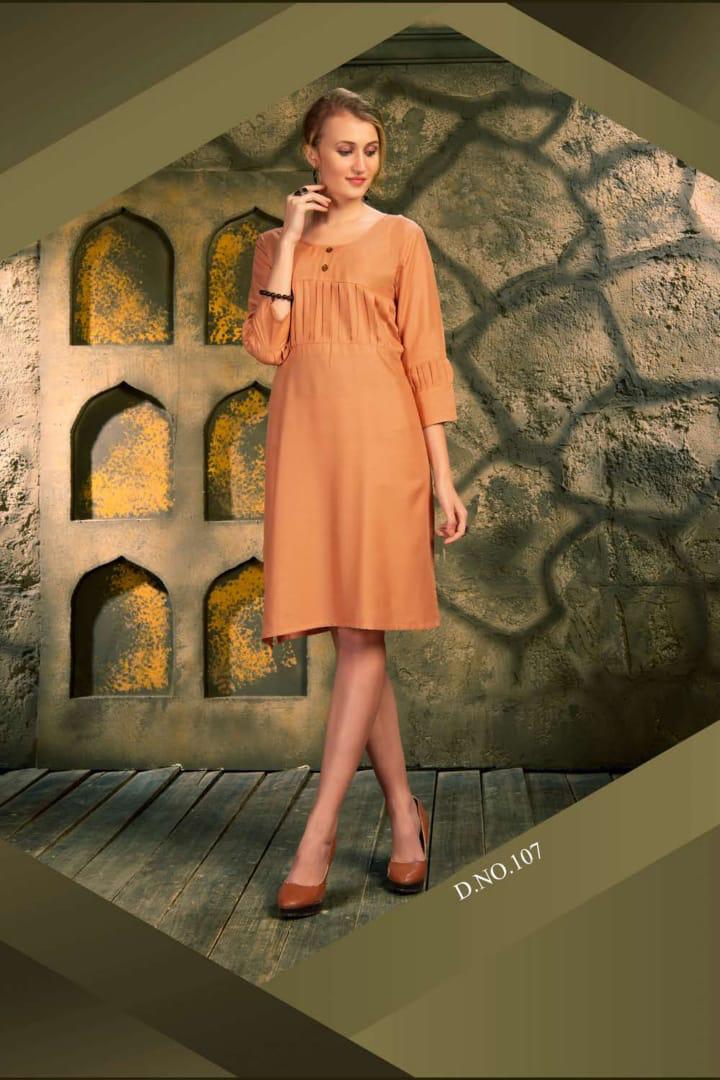 Ft Presents Soulmate Collection Of Heavy Rayon Stylish Embroidered Short Kurtis