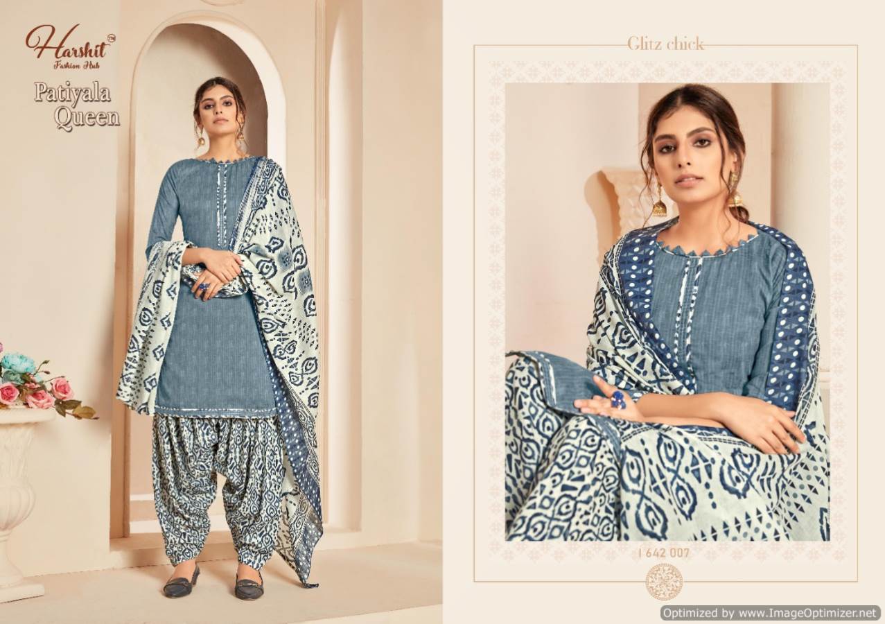 Harshit Presents Patiyala Queen 2 Collection Of Pure Superior Cotton Patiyala Print Dress Materials