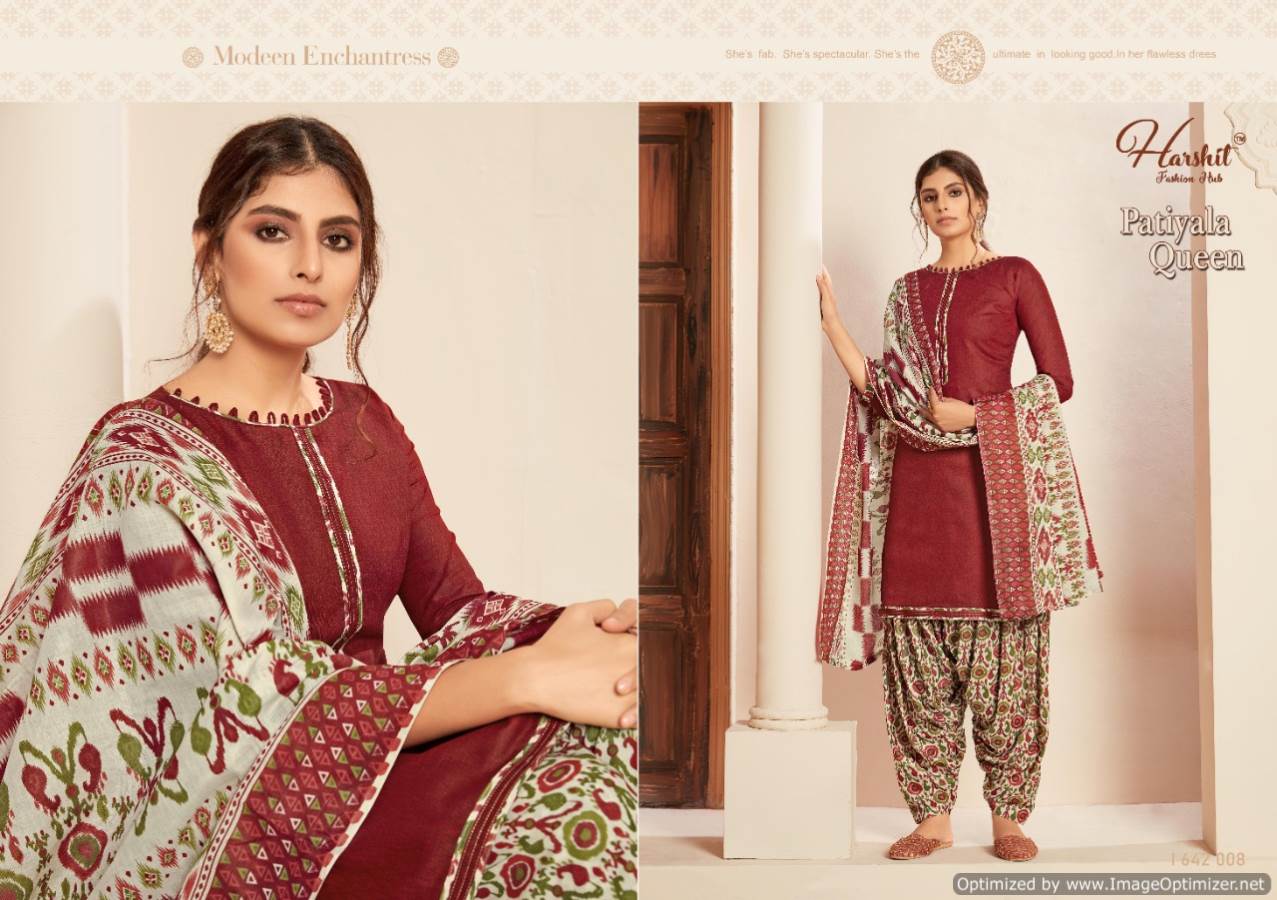 Harshit Presents Patiyala Queen 2 Collection Of Pure Superior Cotton Patiyala Print Dress Materials