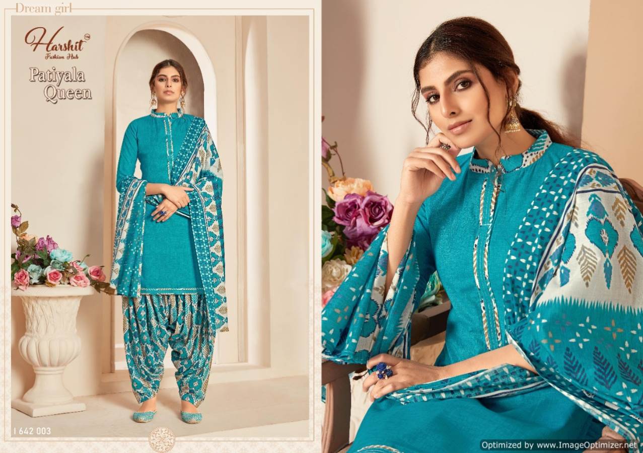 Harshit Presents Patiyala Queen 2 Collection Of Pure Superior Cotton Patiyala Print Dress Materials