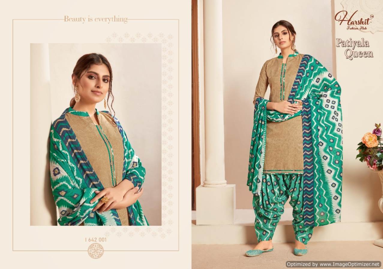 Harshit Presents Patiyala Queen 2 Collection Of Pure Superior Cotton Patiyala Print Dress Materials