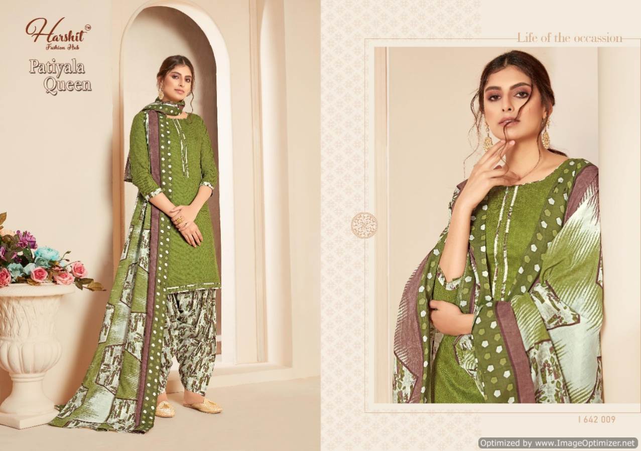 Harshit Presents Patiyala Queen 2 Collection Of Pure Superior Cotton Patiyala Print Dress Materials