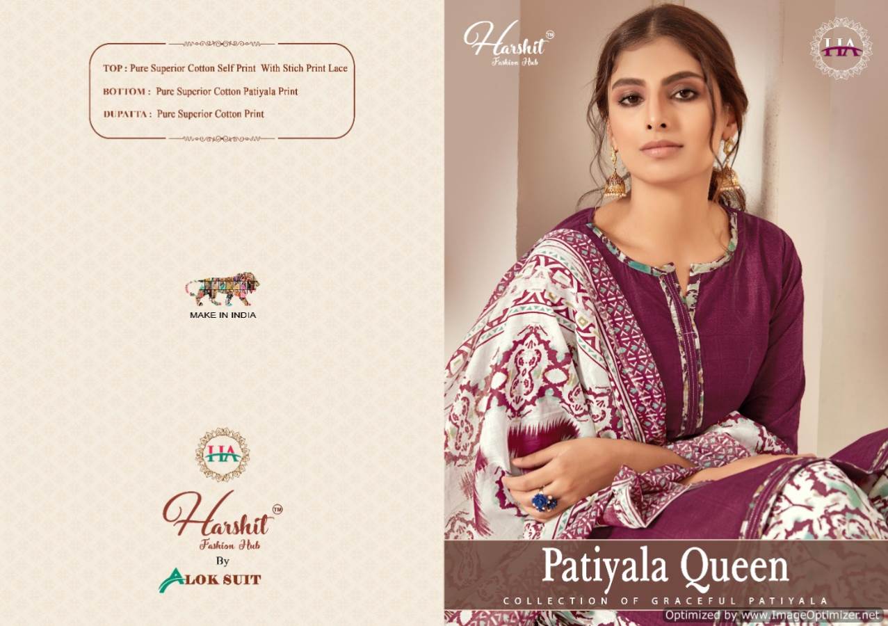 Harshit Presents Patiyala Queen 2 Collection Of Pure Superior Cotton Patiyala Print Dress Materials