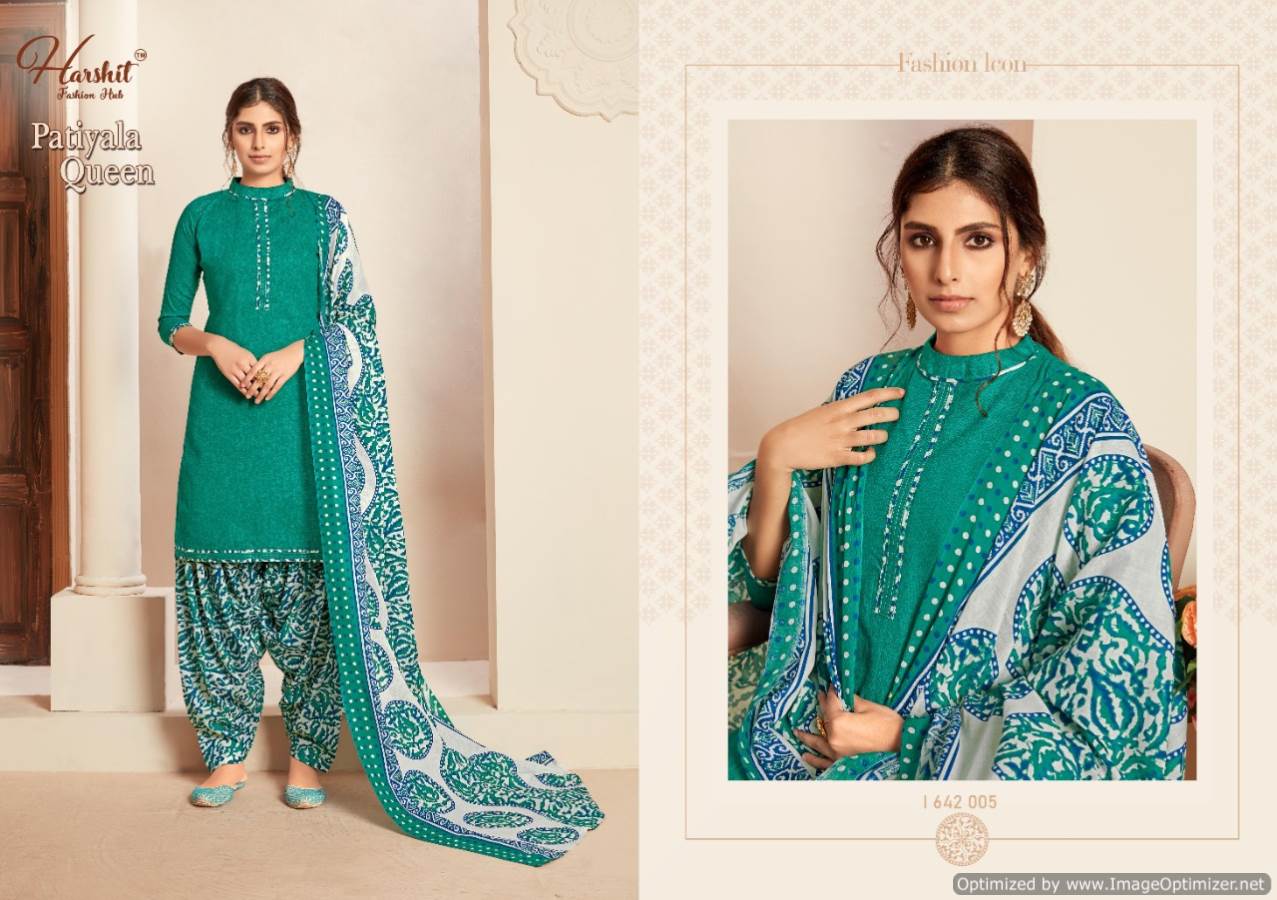 Harshit Presents Patiyala Queen 2 Collection Of Pure Superior Cotton Patiyala Print Dress Materials
