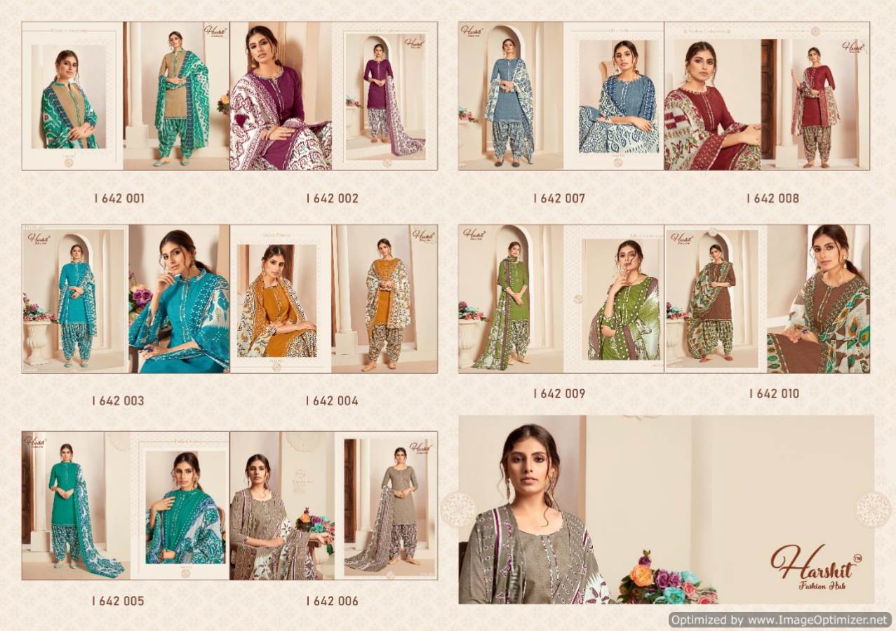 Harshit Presents Patiyala Queen 2 Collection Of Pure Superior Cotton Patiyala Print Dress Materials