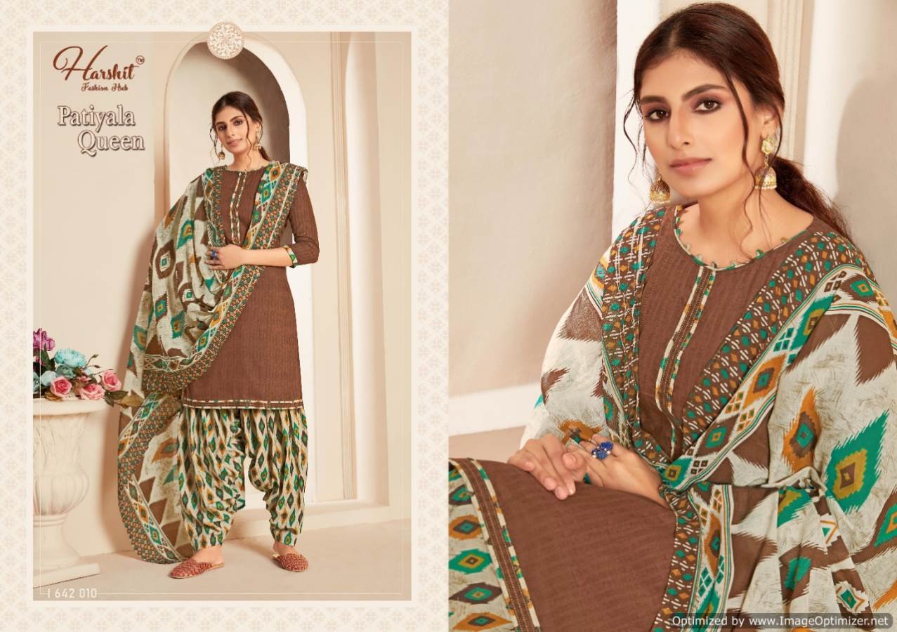 Harshit Presents Patiyala Queen 2 Collection Of Pure Superior Cotton Patiyala Print Dress Materials