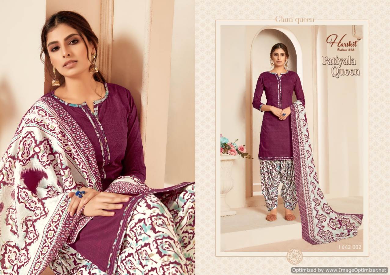 Harshit Presents Patiyala Queen 2 Collection Of Pure Superior Cotton Patiyala Print Dress Materials