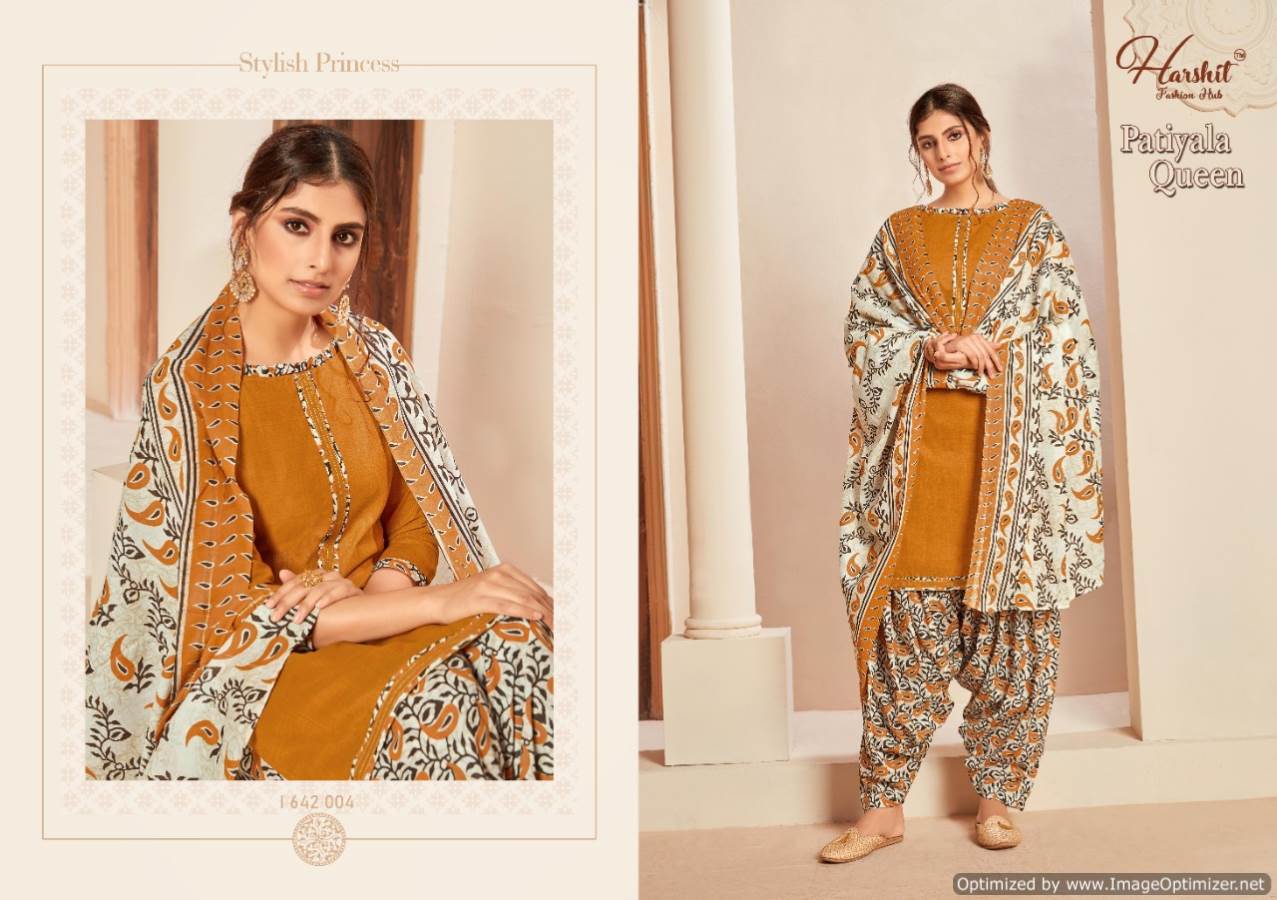 Harshit Presents Patiyala Queen 2 Collection Of Pure Superior Cotton Patiyala Print Dress Materials