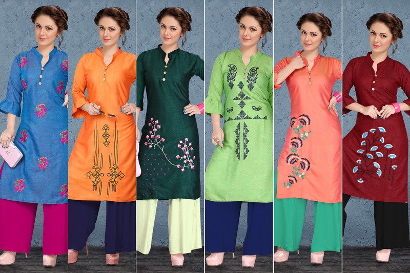 Honey Presents Pragya Collection Of Heavy Rayon Printed Straight-cut Kurti With Bottom
