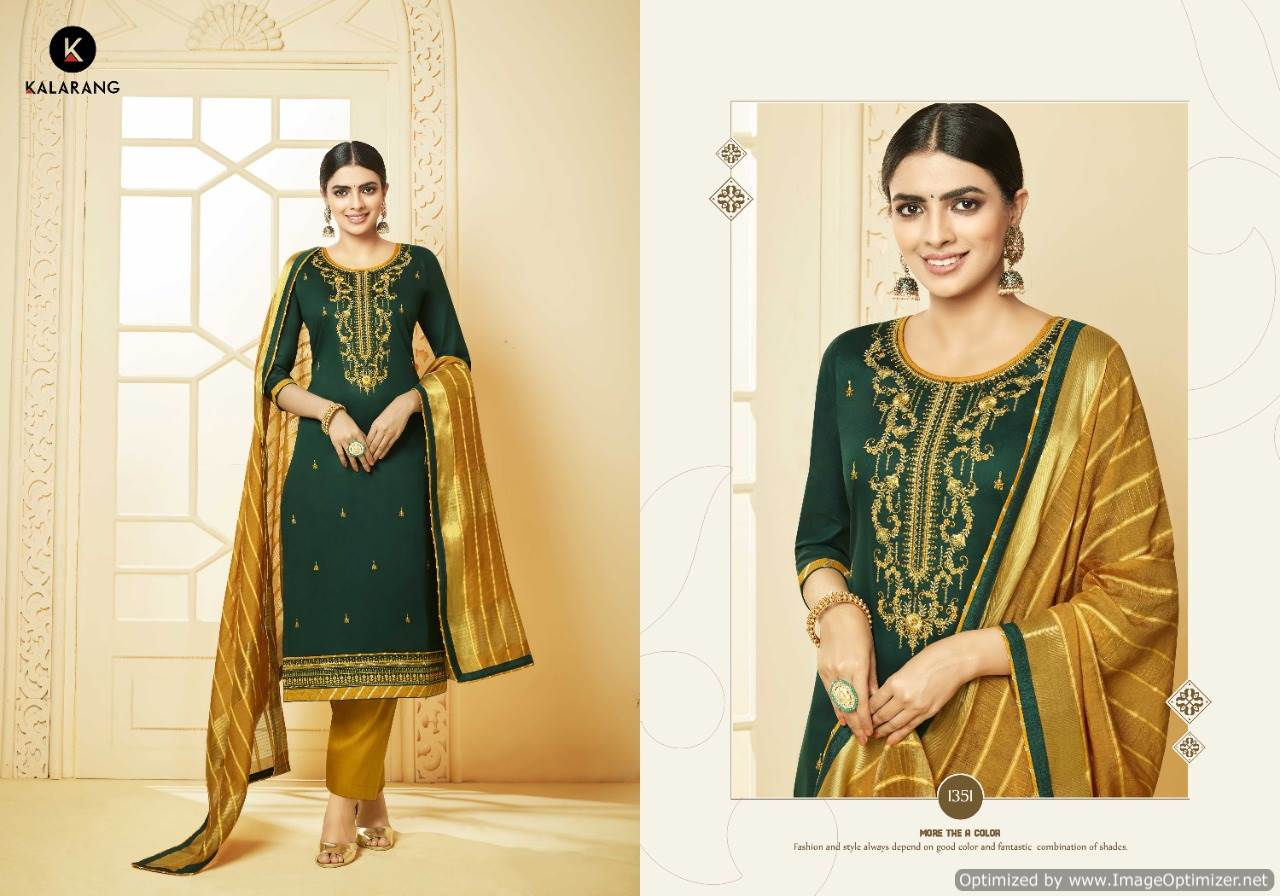 Kalarang Presents Jasmin 9 Collection Of Jam Silk Cotton Attractive Embroidered Dress Materials