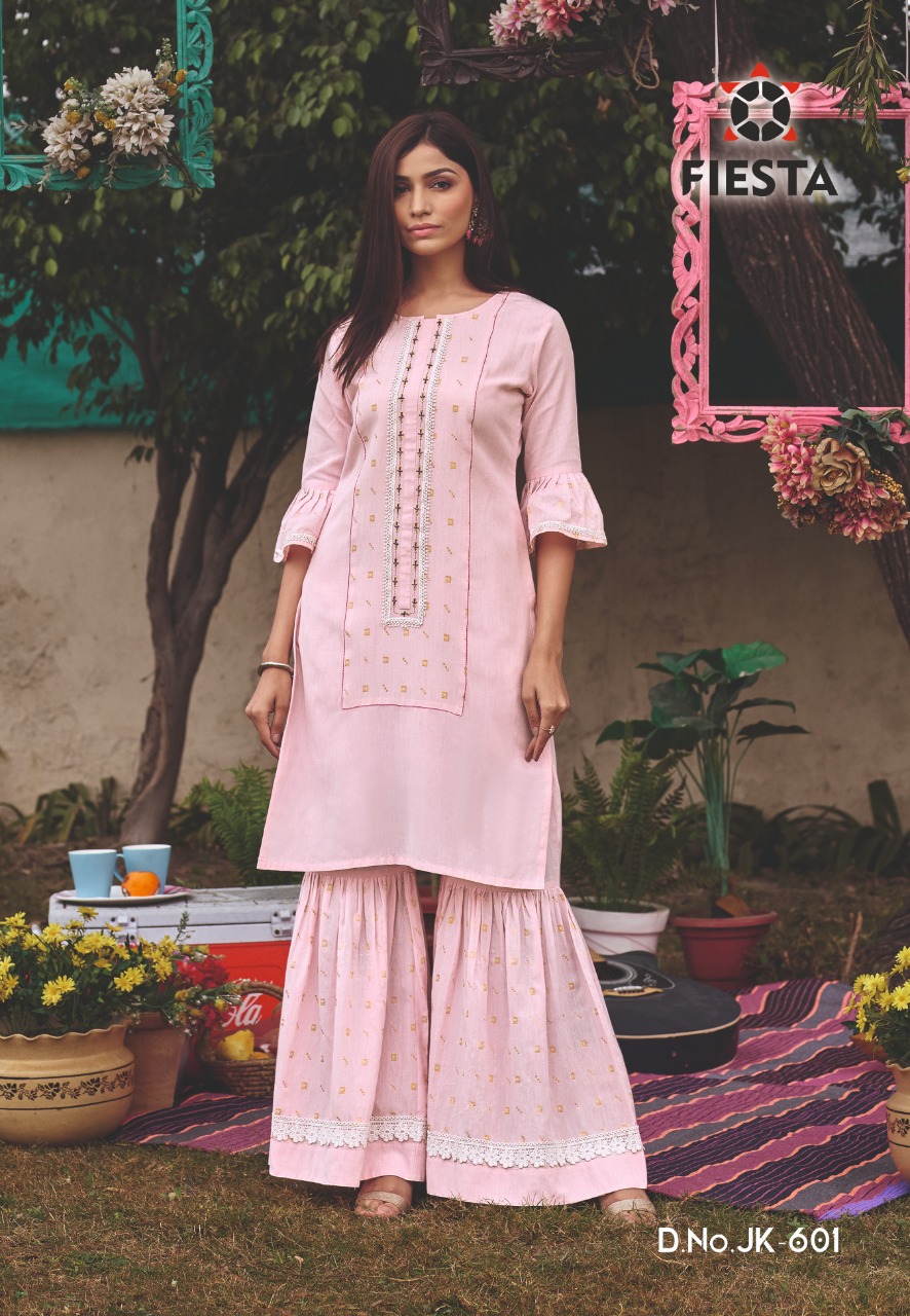 Fiesta Prsents Brand New Minaar Catalogue Kurtis With Sharara