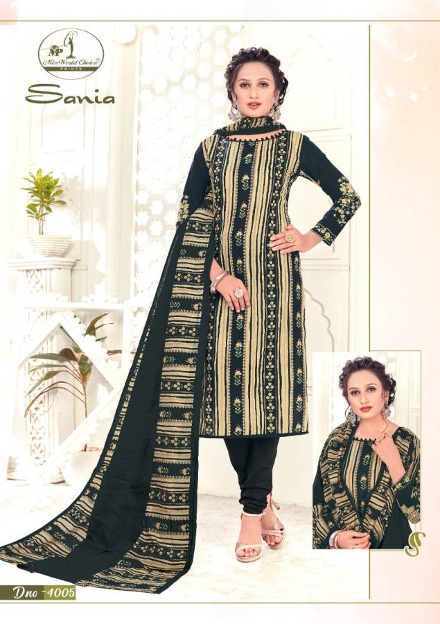 Miss World Presents Saniya Collection Of Pure Cotton Printed Dress Materials