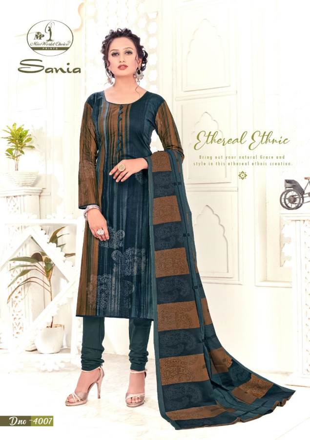 Miss World Presents Saniya Collection Of Pure Cotton Printed Dress Materials