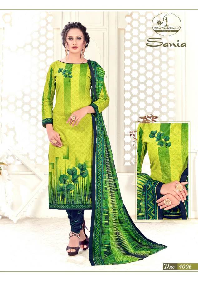 Miss World Presents Saniya Collection Of Pure Cotton Printed Dress Materials