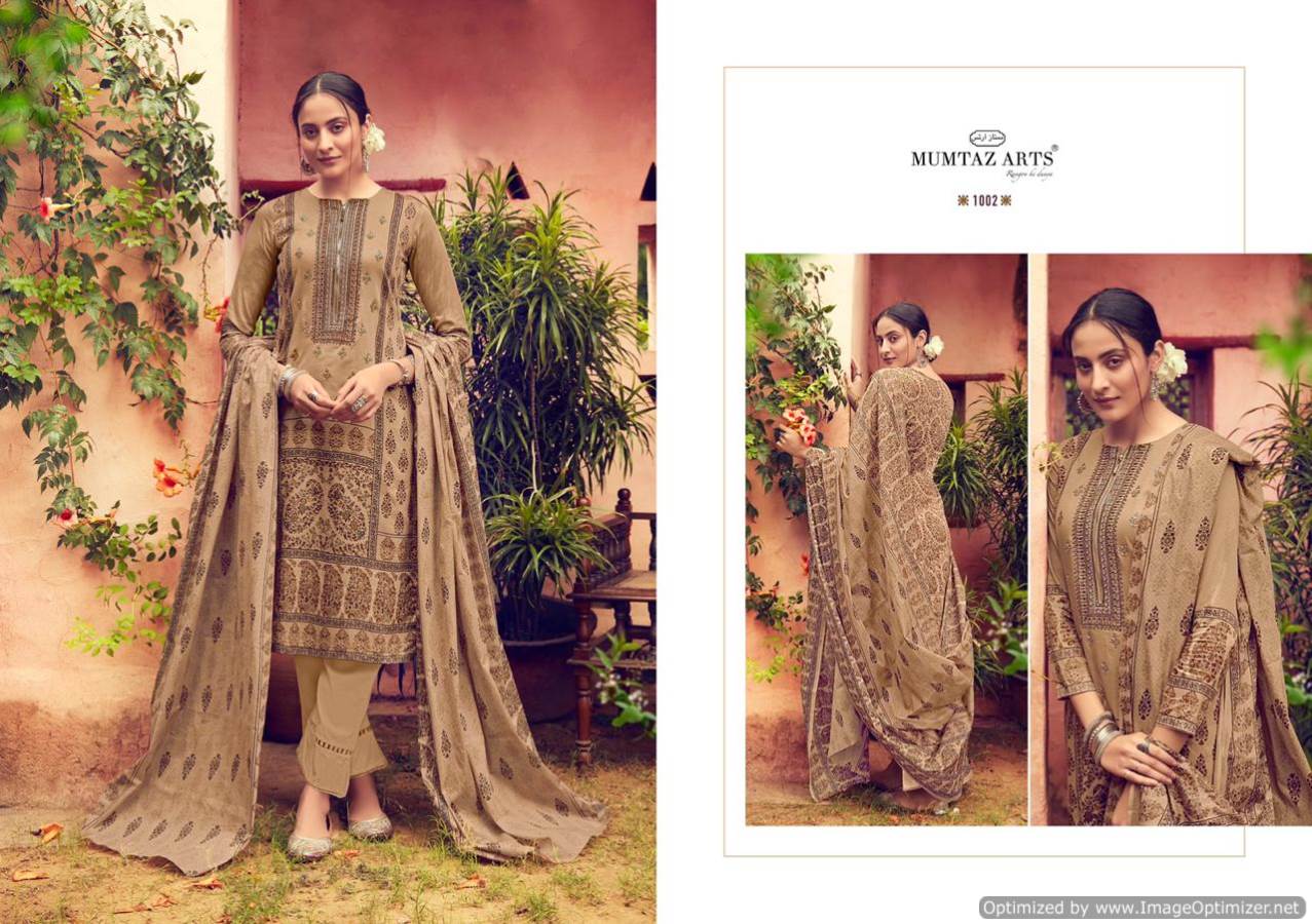 Mumtaz Arts Presents Fiza Collection Of Pure Jam Satin Attractive Kashmiri Work Dress Materials