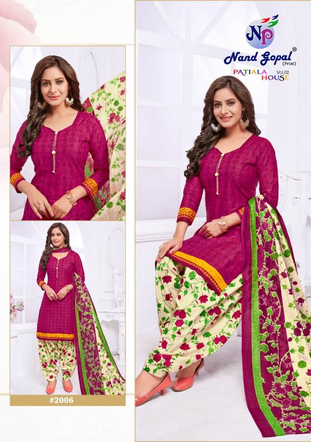 Nand Gopal Presents Patiyala House 2 Collection Of Pure Cotton Printed Casual Wear Dress Materials
