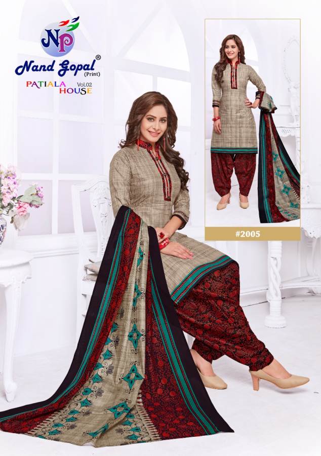 Nand Gopal Presents Patiyala House 2 Collection Of Pure Cotton Printed Casual Wear Dress Materials