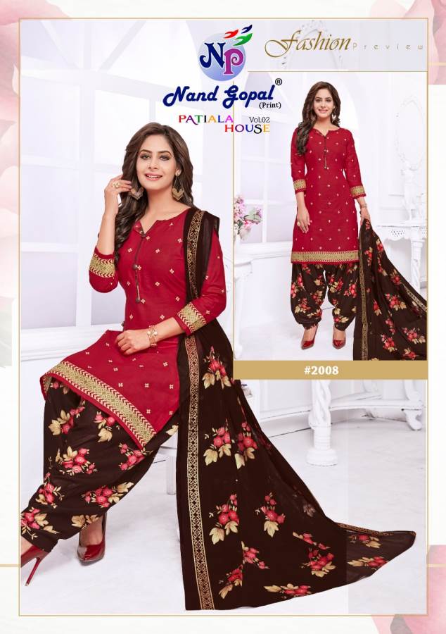 Nand Gopal Presents Patiyala House 2 Collection Of Pure Cotton Printed Casual Wear Dress Materials